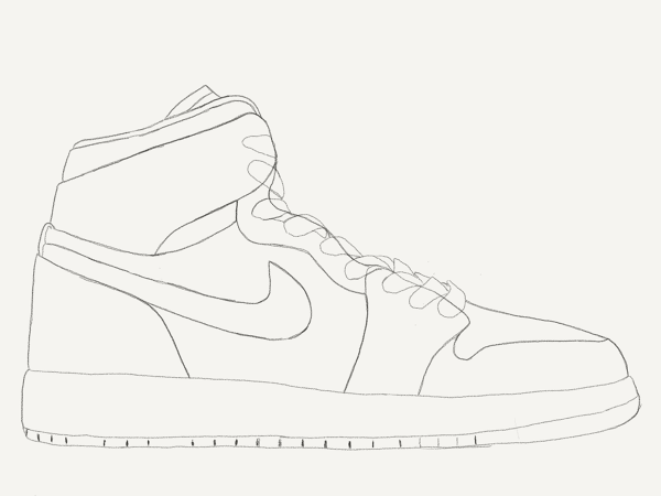 Nike Air Jordan 1 рисунок