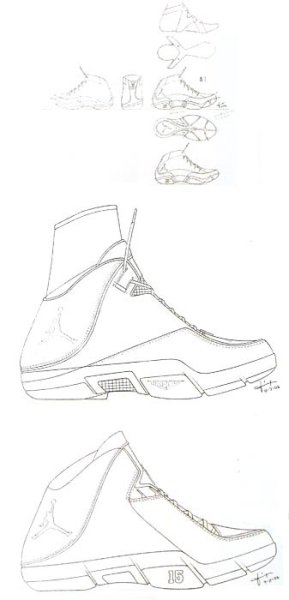 Джорданы карандашом кроссовки по этапно