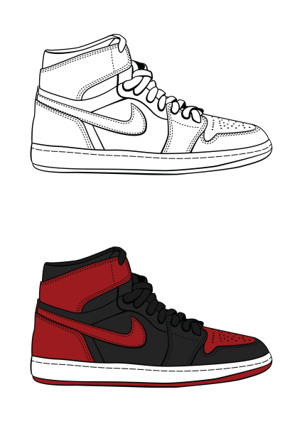Nike Air Jordan 1 рисунок