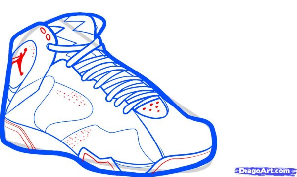 Нарисованные джорданы на ноге