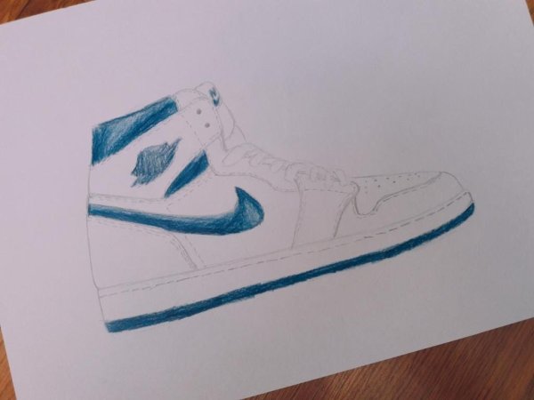 Jordan 1 карандашом