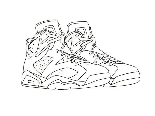 Раскраски кроссовки найк АИР Джордан