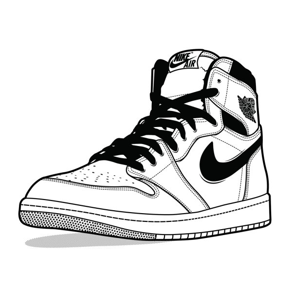 Nike Air Jordan 1 Retro черно белые