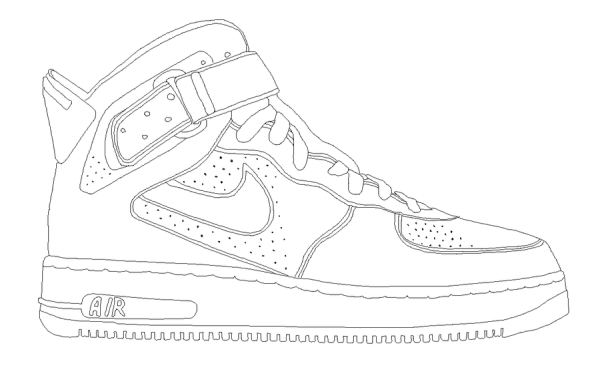 Nike Air Force 1 раскраска