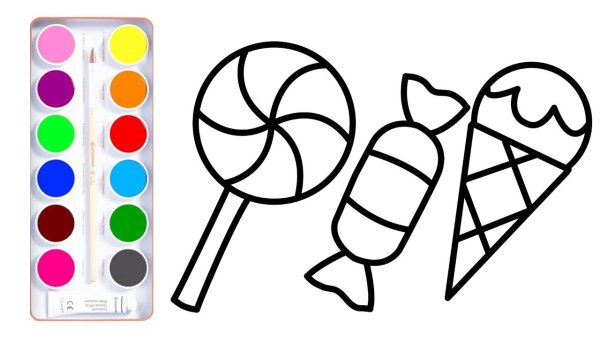 Рисование конфеты