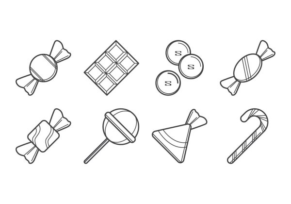 Раскраска конфеты