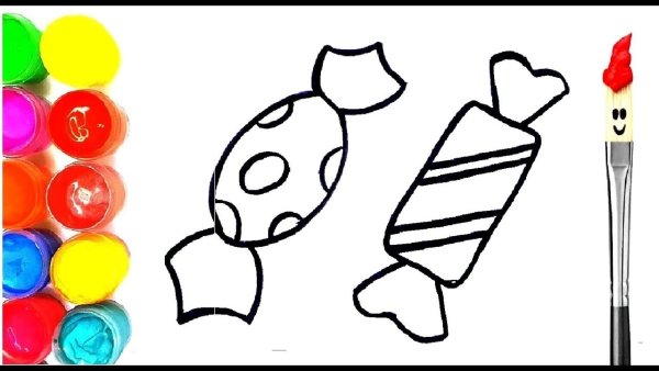 Конфеты для рисования для детей