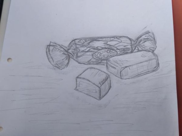 Конфета рисунок карандашом