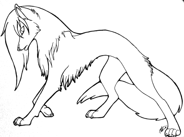 Раскраска волк