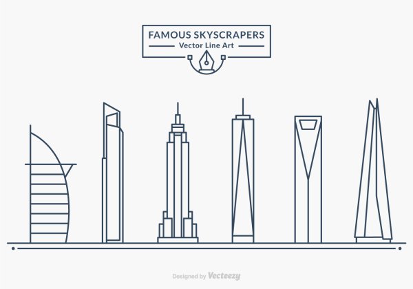 Схематическое изображение небоскреб