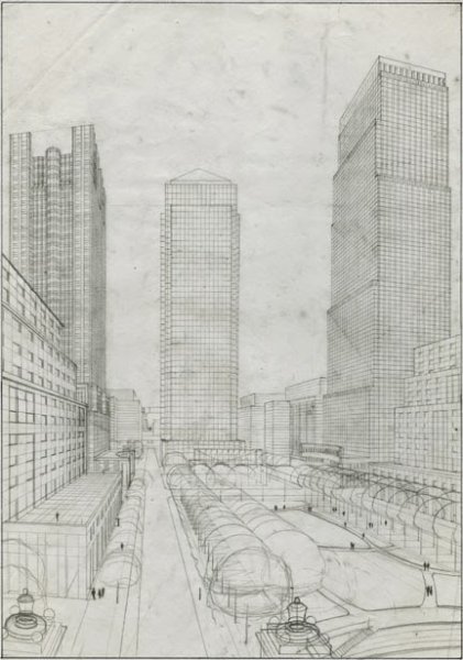 Поэтапные рисунки небоскребы