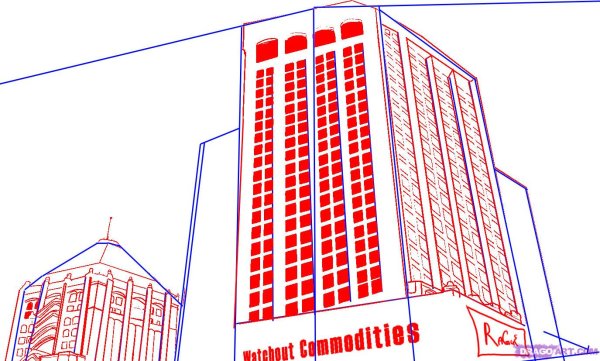 Высотные здания рисунок поэтапное рисование