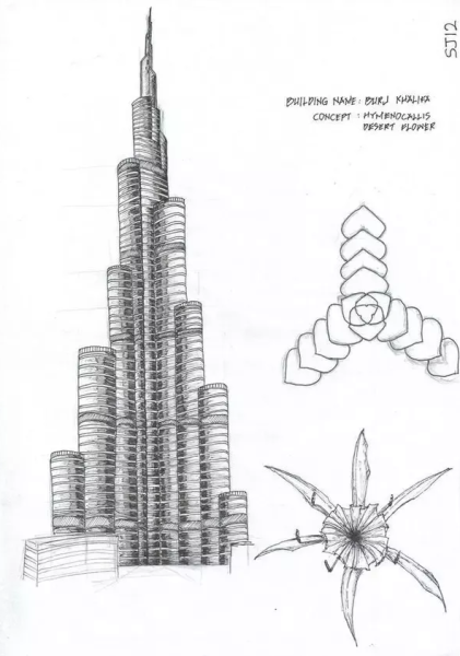 Башня Бурдж Халифа чертежи