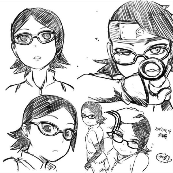 Сарада первые Наброски