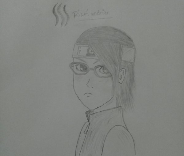 Рисунки карандашом Наруто Сарада