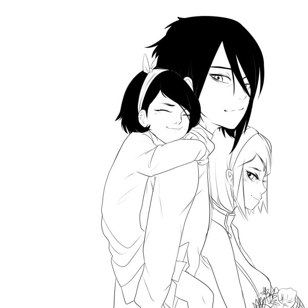 Саске и Сарада чб