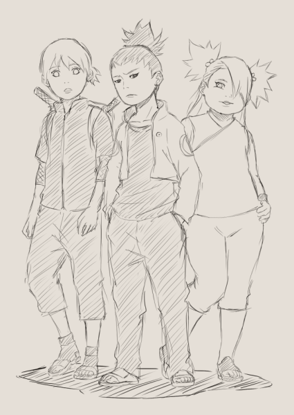 Наруто Иноджин и Шикадай