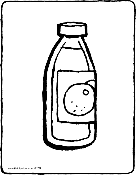 Раскраска напитки в бутылке