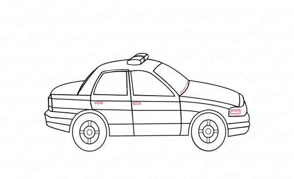 Полицейская машина рисунок