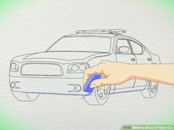 Поэтапное рисование полицейской машины
