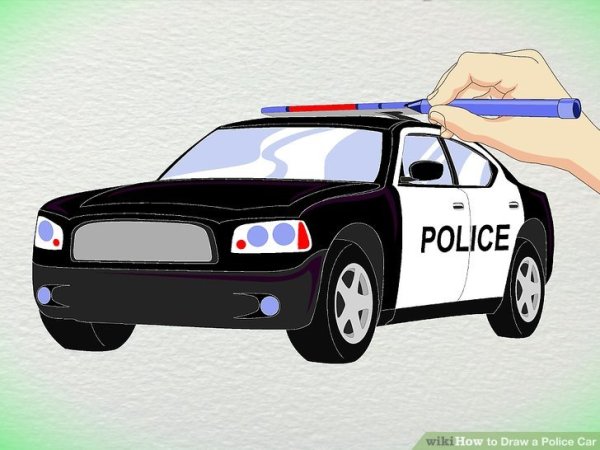 Полицейская машина для рисования