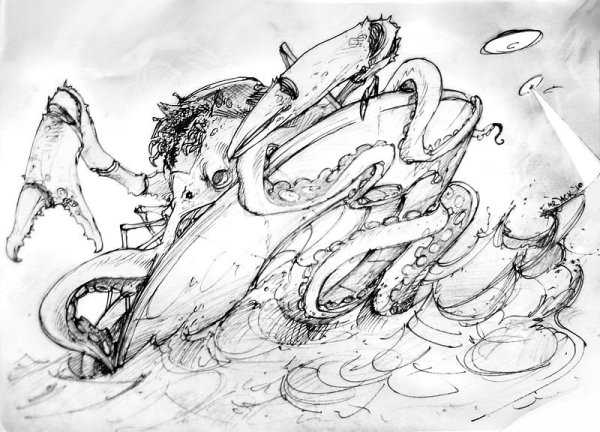 Кракен раскраска