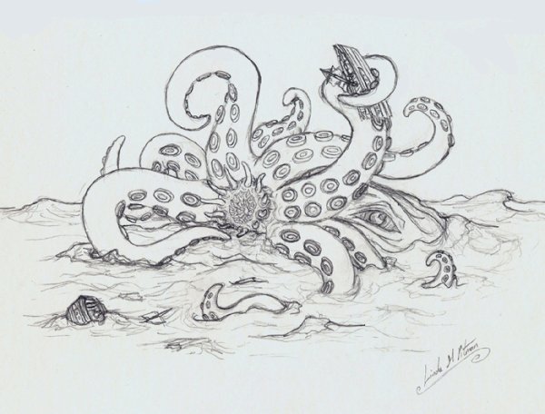 Кракен раскраска