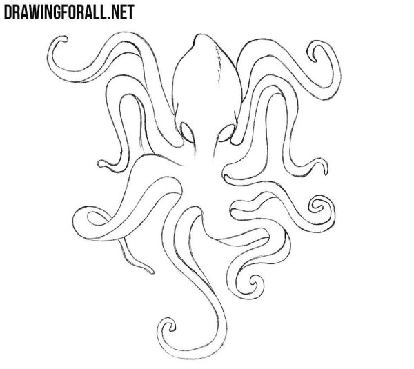 Кракен раскраска