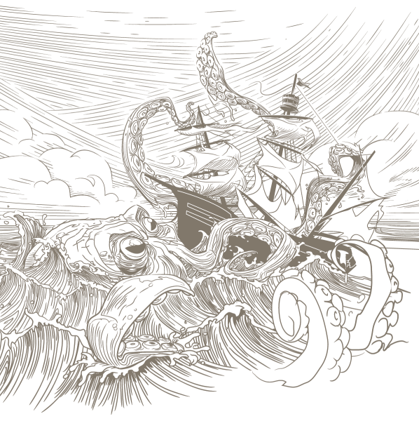 Кракен раскраска