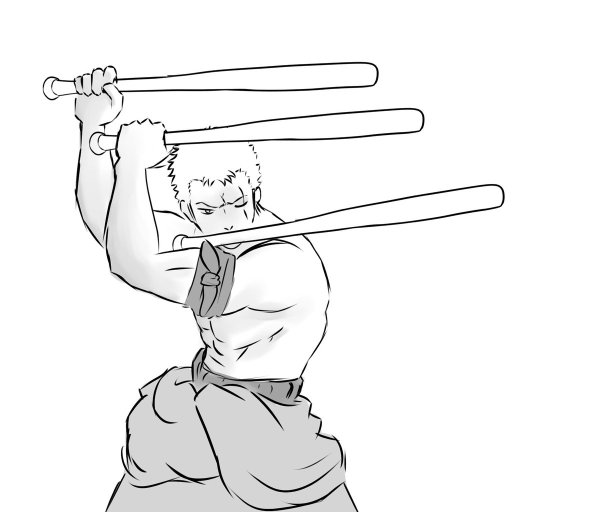 Ророноа Зоро рисунок