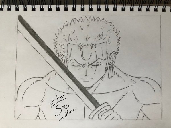 Ророноа Зоро арт скетч