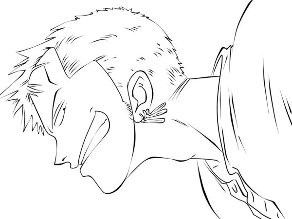 Рисунок Зоро для новичков срисовки