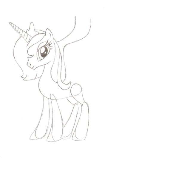 Рисунки карандашом пони принцесса Луна