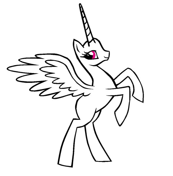 Раскраска пони Аликорн