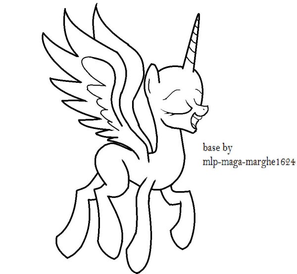Раскраска пони Аликорн