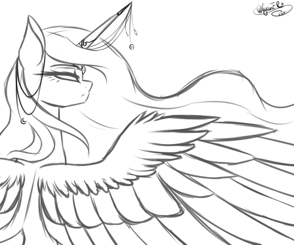 Раскраска пони Аликорн