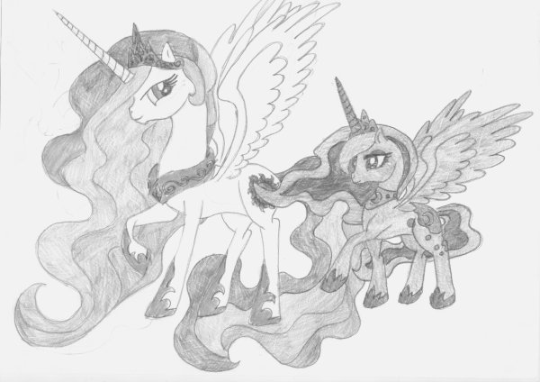 Малитал пони карандашом