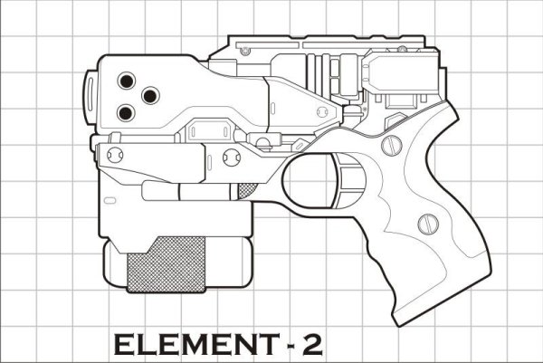 Раскраска оружие НЕРФ