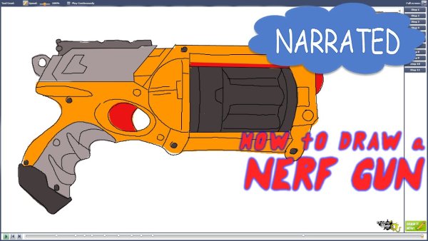 Нарисовать Nerf автомат