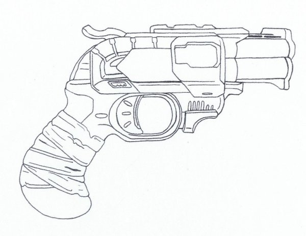 Бластер нёрф раскраска