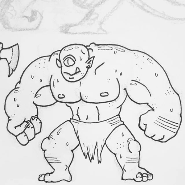Циклоп карандашом