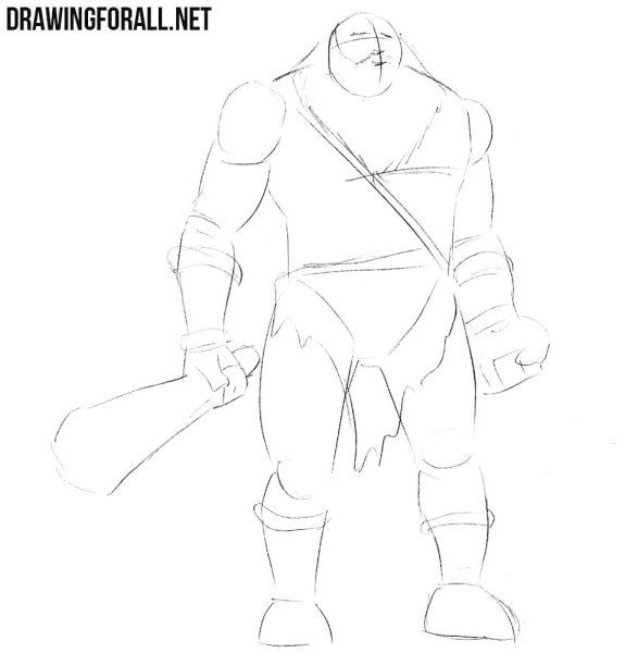 Циклоп рисунок карандашом