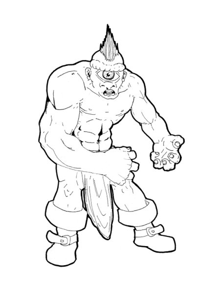 Нарисовать циклопа поэтапно