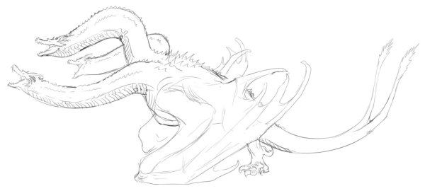 Раскраска Годзилла против Гидоры