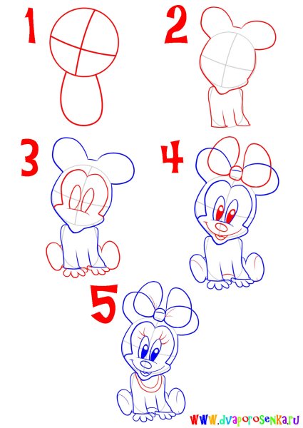Рисунки поэтапно легкие