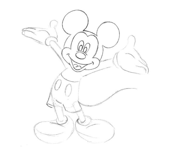 Микки Маус поэтапно