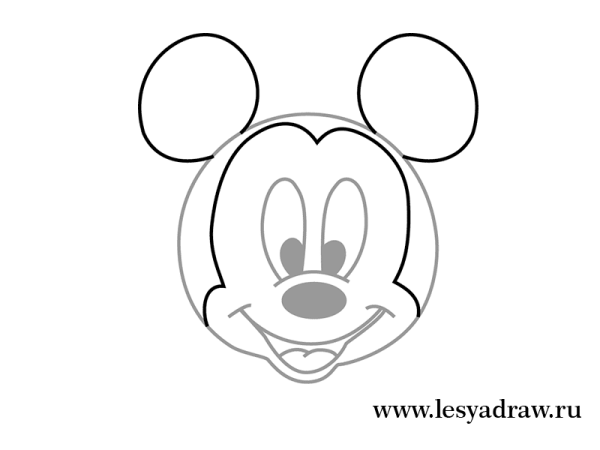 Микки Маус поэтапно
