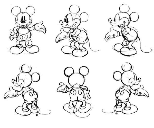 Как нарисовать Микки Мауса поэтапно