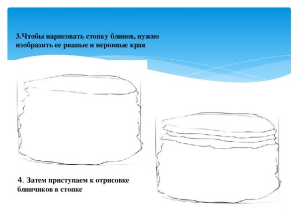 Нарисовать стопку блинов