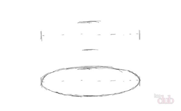 Рисунок тарелки с блинами пошагово